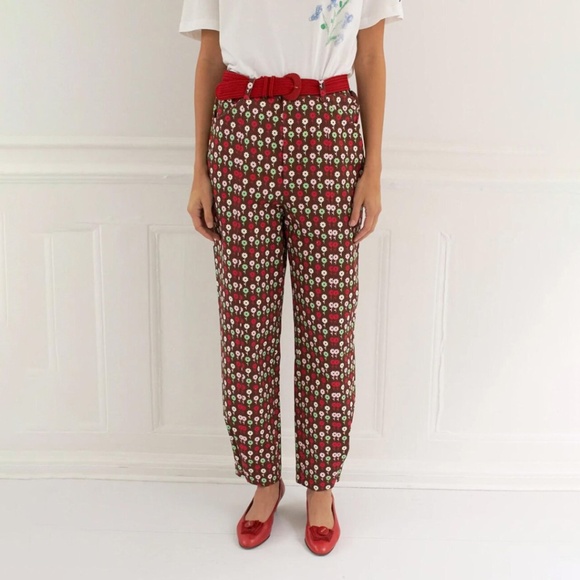 Caro Editions floral cotton pant 25 26 2 4 S - Picture 2 of 15
